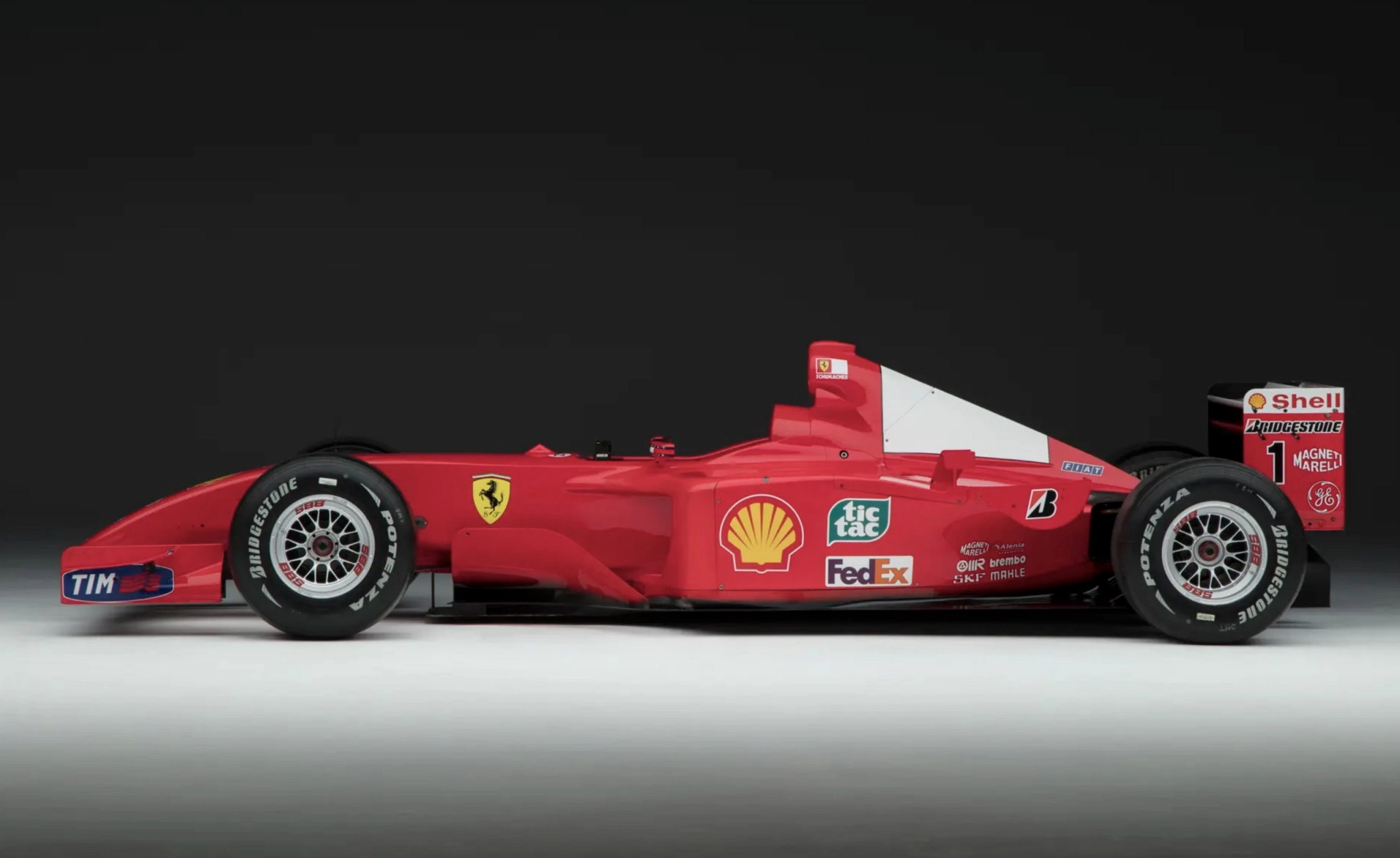 Schumacher s 2001 ferrari f1 car sells for 18m almost 3 times more than last time 2
