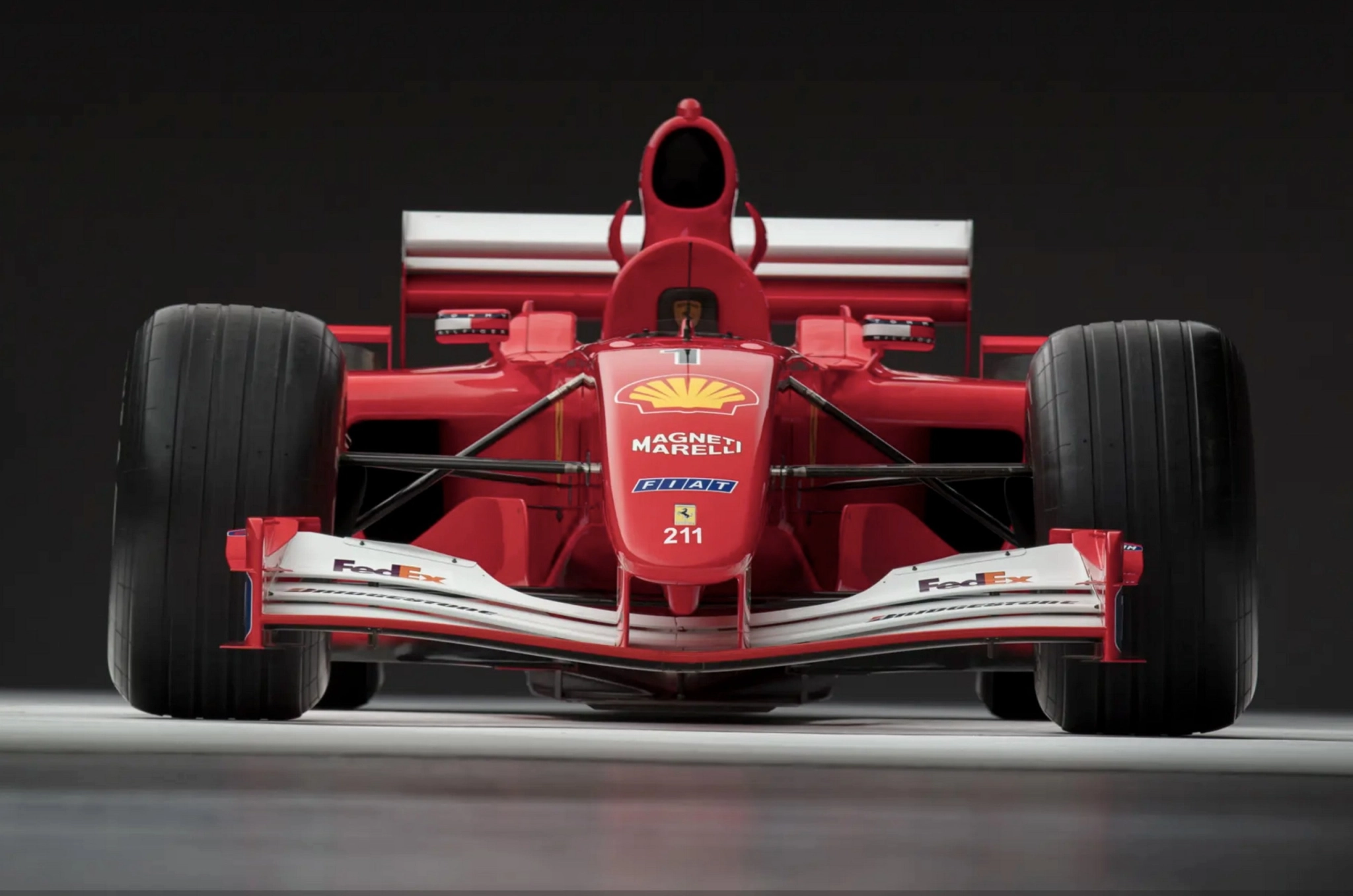Schumacher s 2001 ferrari f1 car sells for 18m almost 3 times more than last time 3